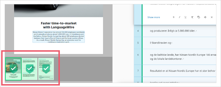 Screenshot of the approved check mark on Smart Editor preview pages