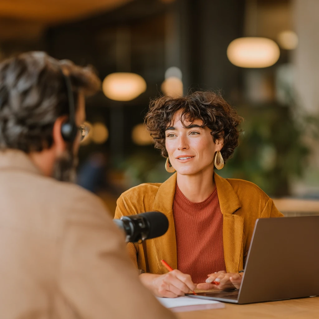 a_woman_speaking_into_a_microphone.webp