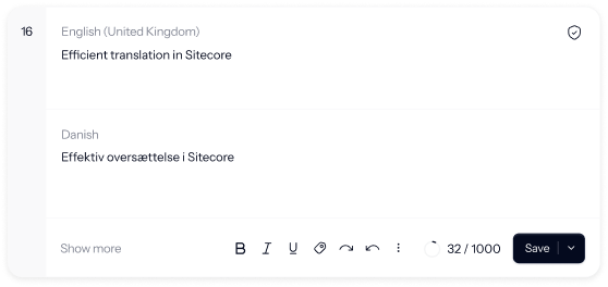 Translation interface