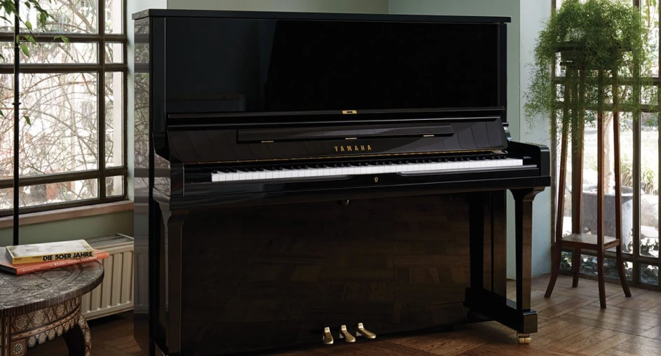 Yamaha piano in a living room