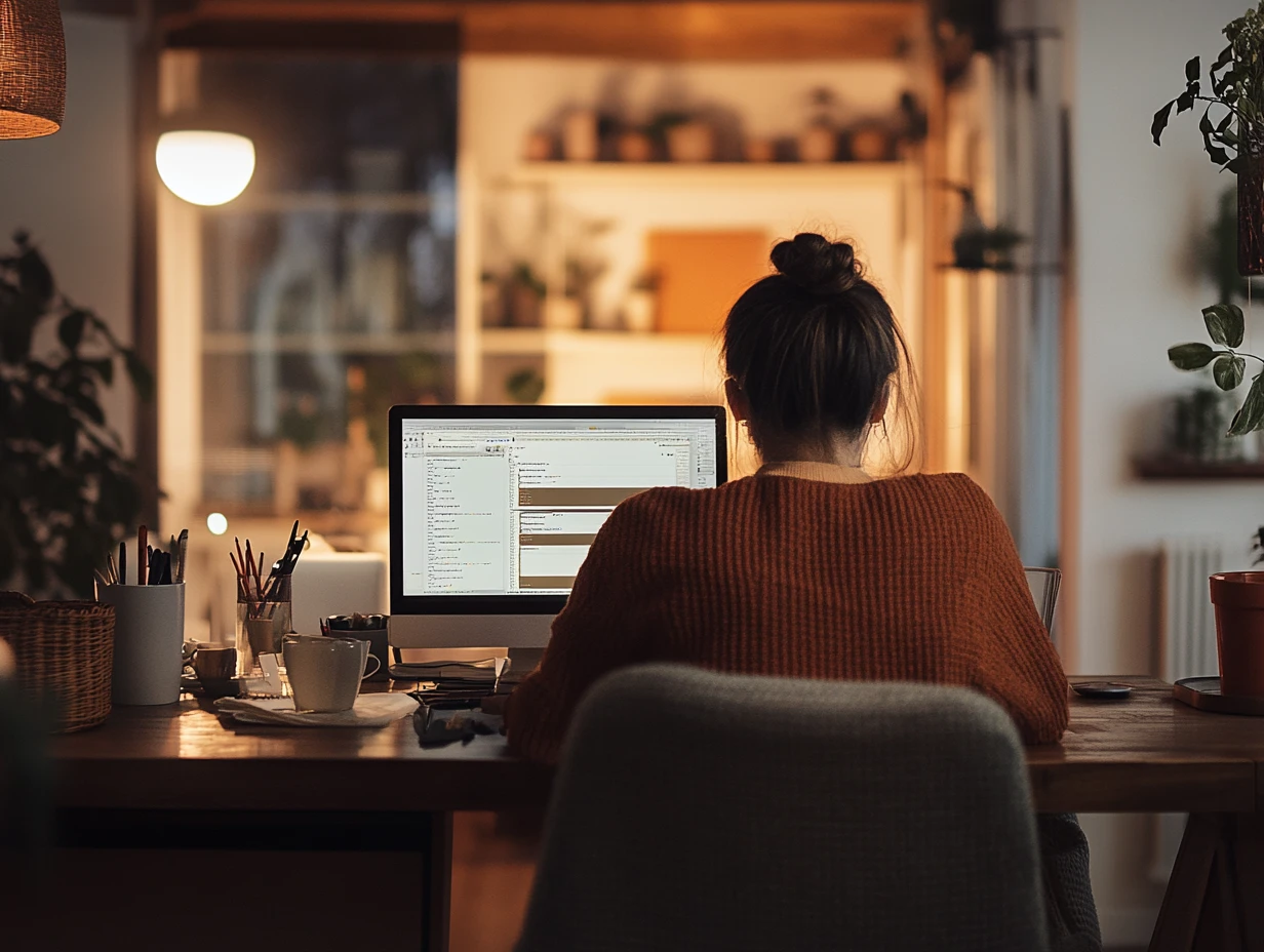 Person working on computer