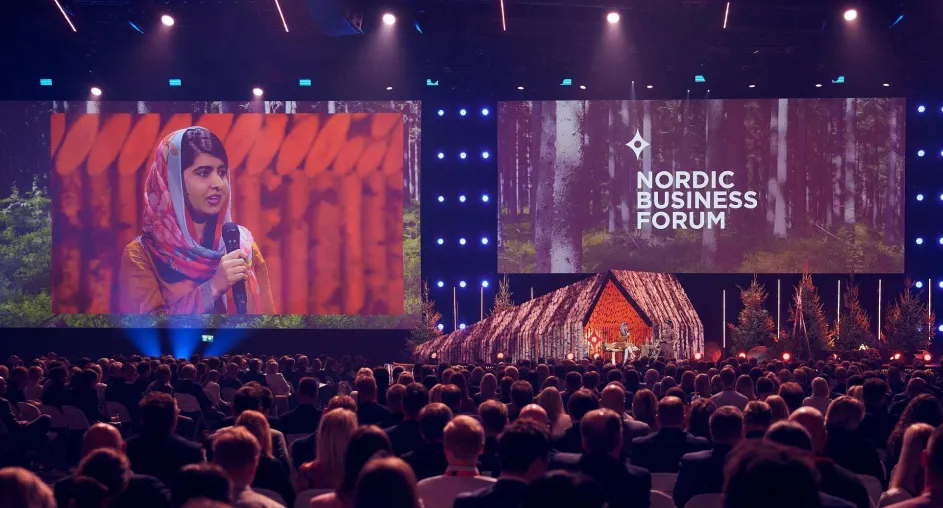 Nordic Business Forum keynote session with live audience
