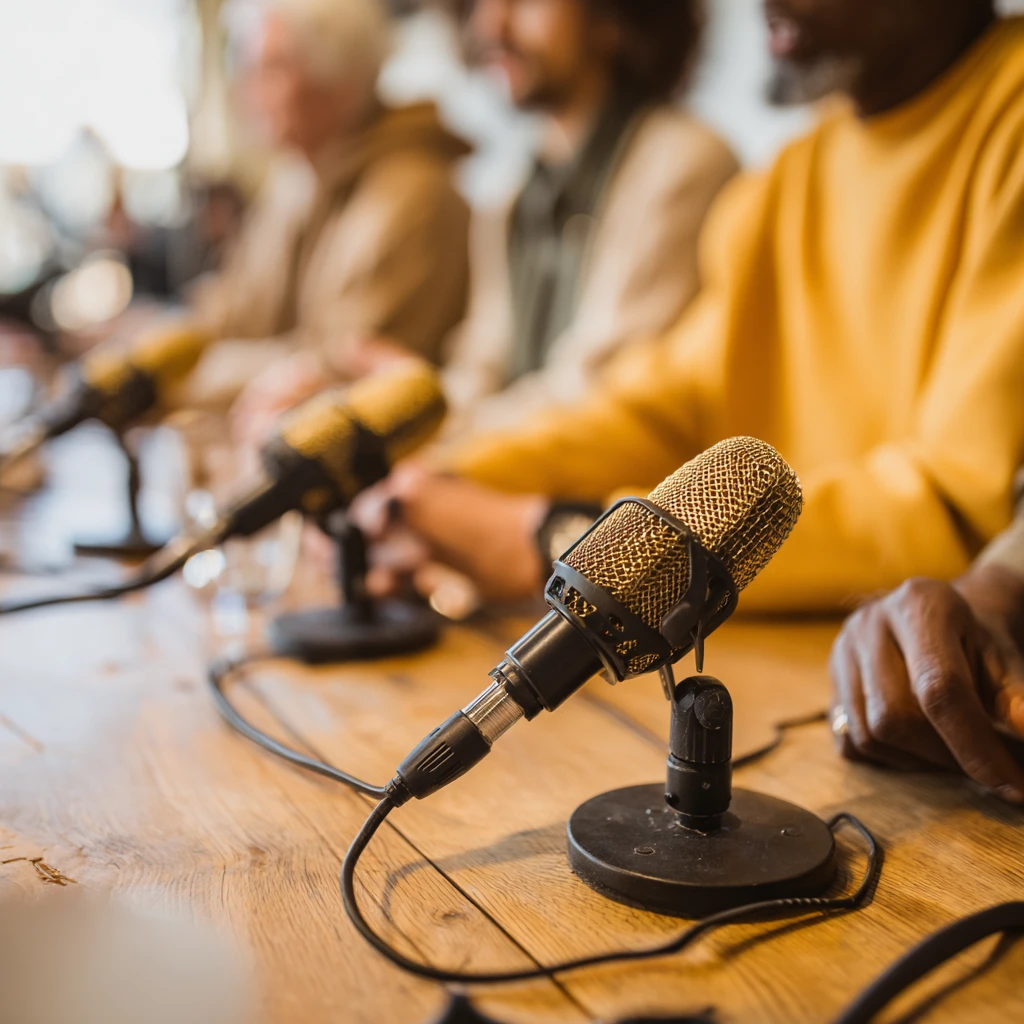 row-of-microphones-on-table-discussion-recording.webp